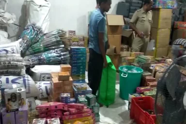 illegal crackers seized in karanjia mayurbhanj