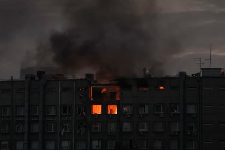 Russia Ukraine war, Iranian made drone kamikaze attack on capital of Ukraine Kyiv