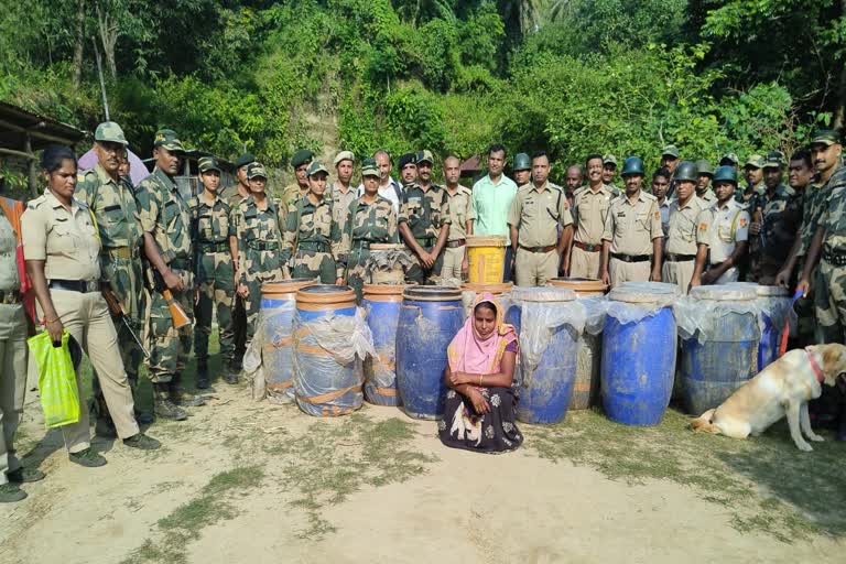 tripura-police-today-arrested-woman-with-ganja