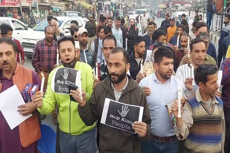 Muslims and pandiths held protest togather