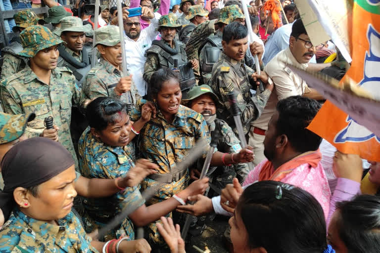 BJYM Protest in Jamshedpur