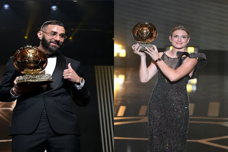 Karim Benzema and Alexia Putellas win Ballon d'Or awards