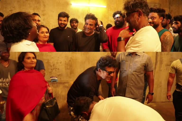 actor shivarajkumar visits Bheema shooting set