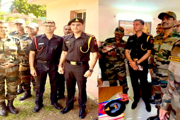 Sachin Pilot spent time with army jawans, seen in captain uniform