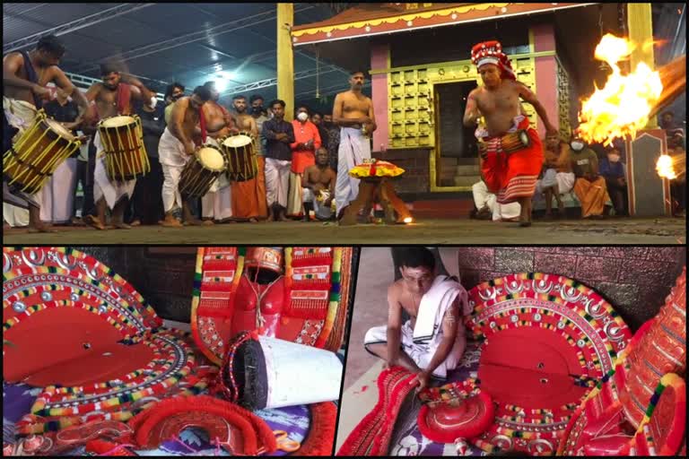 Theyyam festival of upper Malabar  Kannur Theyyam season  Theyyam festival  Theyyam season  Theyyam  തെയ്യ കാലത്തെ വരവേല്‍ക്കാന്‍ ഒരുങ്ങി ഉത്തര മലബാര്‍  ഉത്തര മലബാര്‍  ഭഗവതിയും കണ്ടനാര്‍ കേളനും  തെയ്യക്കാലം  തുലാം  തെയ്യം കലാകാരന്മാർ