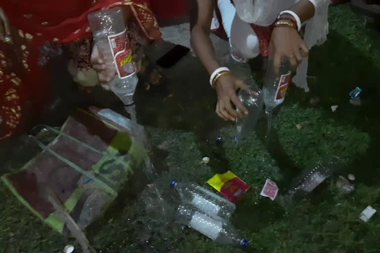 Women team raids shops and destroys illegal country liquor at Jalpaiguri