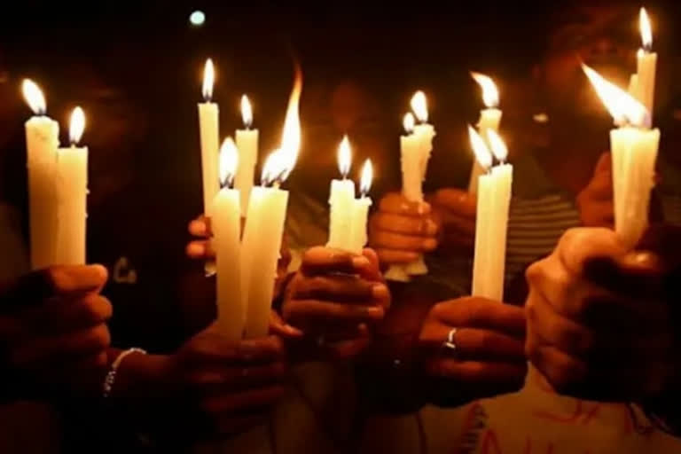 Noida: Candle march protest by locals where an infant was mauled to death by a stray dog