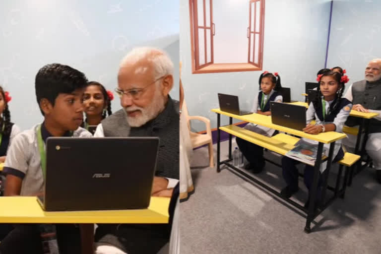 Opposition parties mock PM Modi's classroom visit in Gujarat