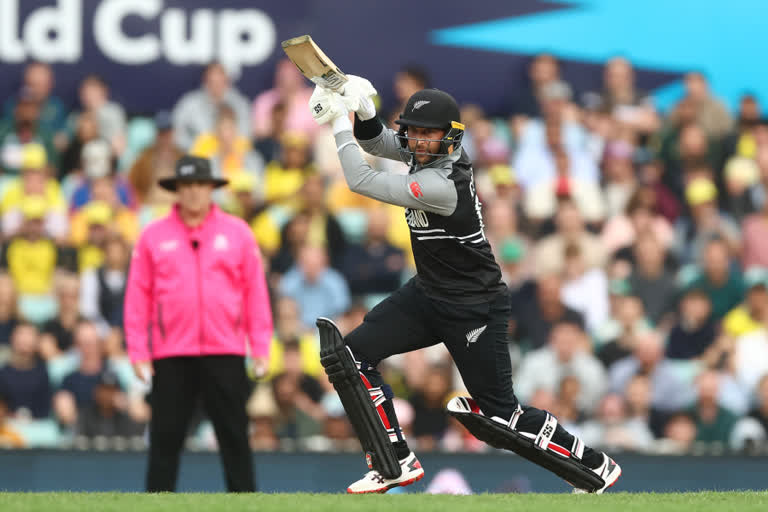 T20 world Cup 2022  T20 world Cup 2022 super 12  Australia vs Newzealand First innings score  Australia vs Newzealand Live Score  Australia vs Newzealand Live Updations  ഡേവണ്‍ കോണ്‍വെ  ടി20 ലോകകപ്പ് സൂപ്പര്‍ 12  ഫിന്‍ അലന്‍  ജോഷ് ഹേസല്‍വുഡ്  ടി20 ലോകകപ്പ് 2022