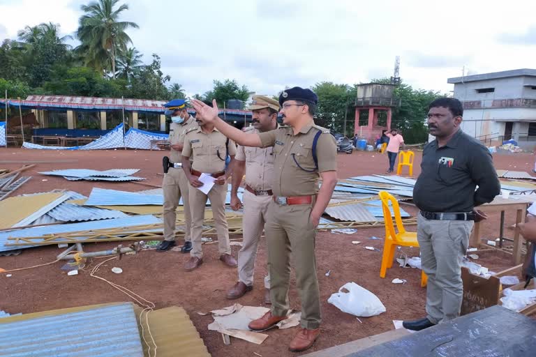 Manjeswaram science exhibition accident  Manjeswaram science exhibition accident update  science exhibition accident  ശാസ്‌ത്ര മേളയ്ക്കിടെ പന്തല്‍ തകര്‍ന്നു വീണ സംഭവം  ശാസ്‌ത്ര മേളയ്ക്കിടെ പന്തല്‍ തകര്‍ന്നു  മഞ്ചേശ്വരം  കാസര്‍കോട്