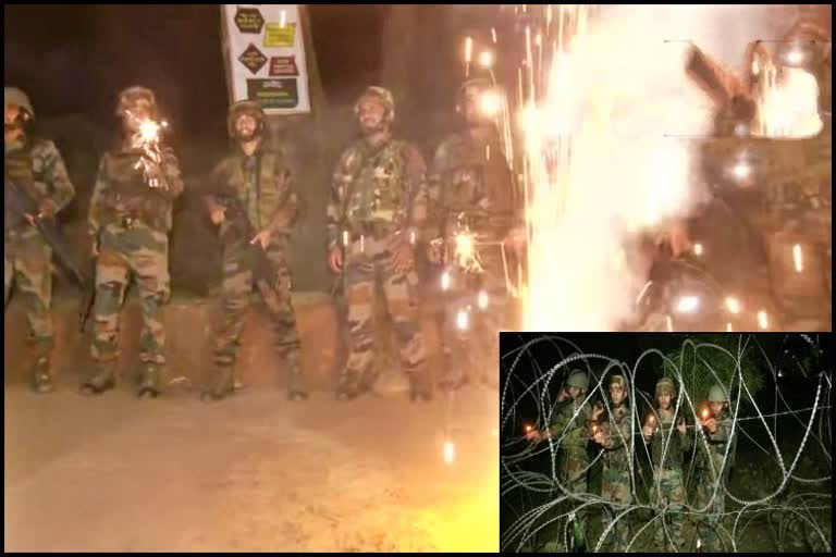 Army soldiers celebrate Diwali