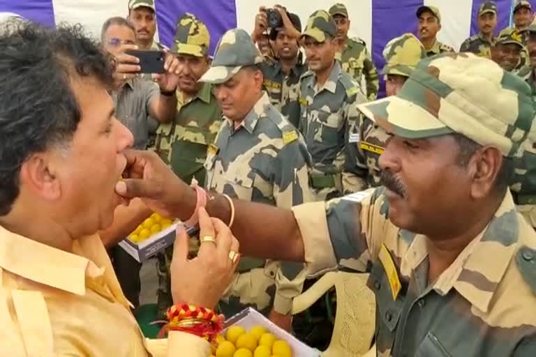 Kailash Choudhary celebrated Diwali with BSF jawan