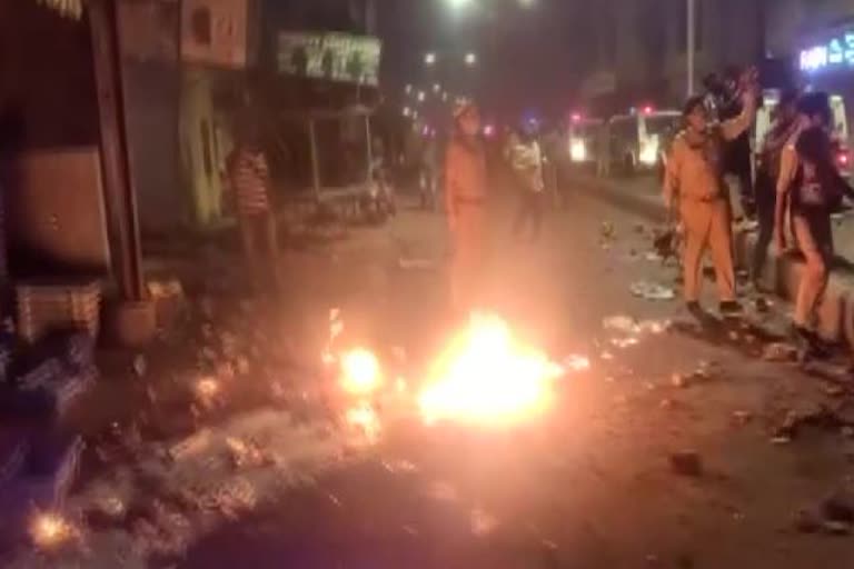 stone pelting between two communities in gujarat on diwali celebration