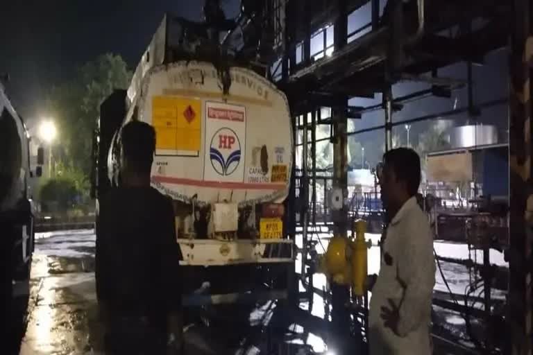 Fire at Bharat Petroleum Depot