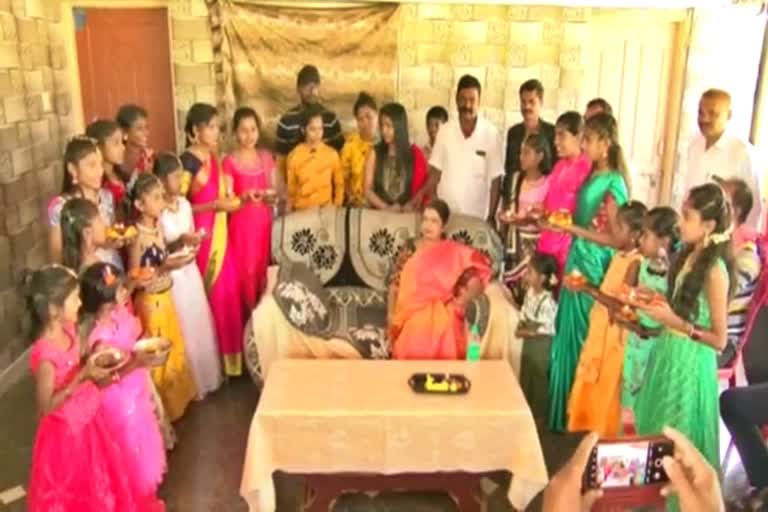 Anitha Kumaraswamy Diwali celebrated with Lambani Community