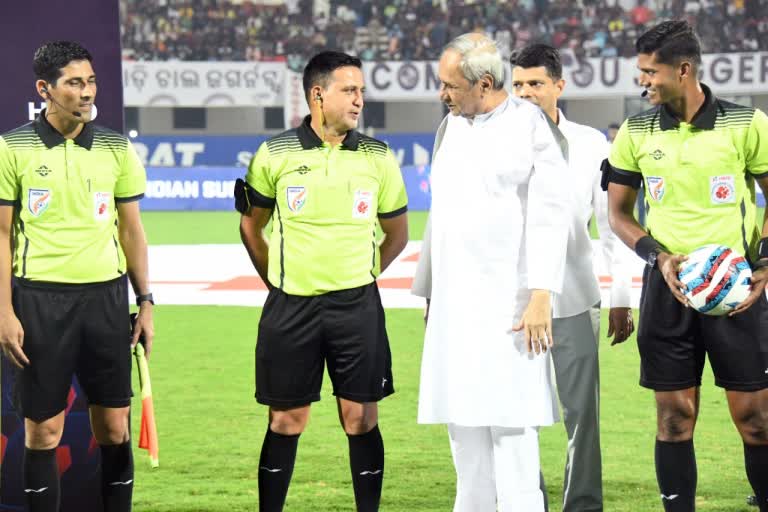 CM Naveen Patnaik watched Odisha fc match in Kalinga stadium