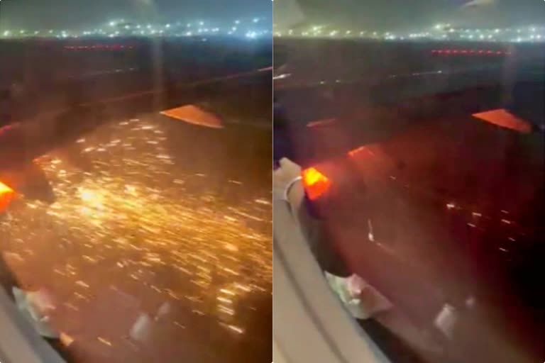 Delhi to Bangalore IndiGo flight  IndiGo flight grounded at Delhi airport  Delhi to Bangalore IndiGo flight grounded  fire in Delhi to Bangalore IndiGo flight  Delhi airport after suspected spark in aircraft  ದೆಹಲಿಯಿಂದ ಬೆಂಗಳೂರಿಗೆ ತೆರಳುತ್ತಿದ್ದ ವಿಮಾನ  ವಿಮಾನದಲ್ಲಿ ಕಾಣಿಸಿಕೊಂಡ ಬೆಂಕಿ  ತಪ್ಪಿದ ಭಾರೀ ದುರಂತ  ದೆಹಲಿಯಿಂದ ಬೆಂಗಳೂರಿಗೆ ತೆರಳುತ್ತಿದ್ದ ಇಂಡಿಗೋ ವಿಮಾನ  ಇಂಡಿಗೋ ವಿಮಾನದ ಇಂಜಿನ್​ನಲ್ಲಿ ಬೆಂಕಿ  ದೆಹಲಿ ಅಂತರಾಷ್ಟ್ರೀಯ ವಿಮಾನ ನಿಲ್ದಾಣ  ವಿಮಾನ ನಿಲ್ದಾಣದಲ್ಲಿ ಸಂಭವಿಸಬೇಕಾಗಿದ್ದ ಭಾರೀ ಅಪಘಾತ  ಇಂಡಿಗೋ 6E2131 ವಿಮಾನದಲ್ಲಿ ಈ ಅವಘಡ