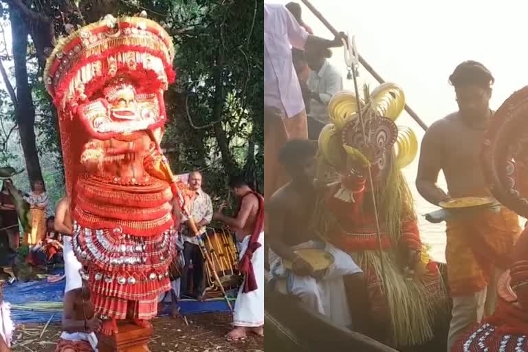 kasargod theyyam season started  തെയ്യക്കാലത്തിന് തുടക്കമിട്ട് തുലാം  അരയി ദേശത്തിനിത് തെയ്യ കളിയാട്ടക്കാലം  കാസര്‍കോട് വാര്‍ത്തകള്‍  കാസര്‍കോട് പുതിയ വാര്‍ത്തകള്‍  കേരള തെയ്യം വാര്‍ത്തകള്‍  kerala news updates  latest news in kerala  kasargode news updates