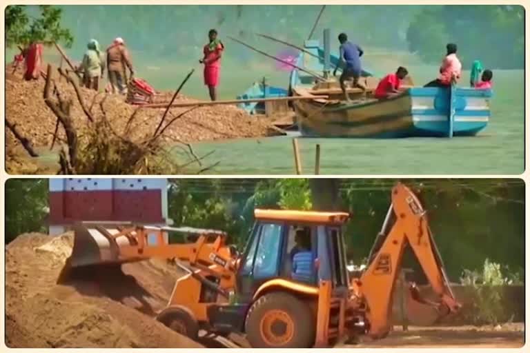 Illegal sand mining in Uttara Kannada