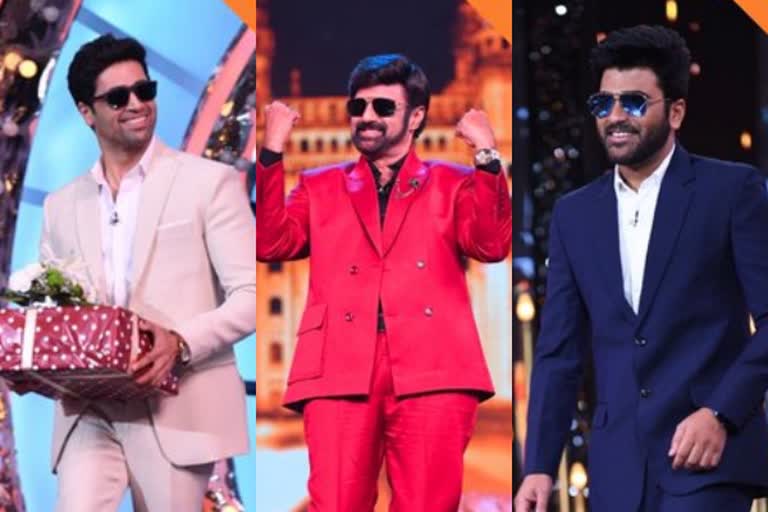 young heroes sharwanand and adavi shesh as guests for balakrishna unstoppable 2 talk show