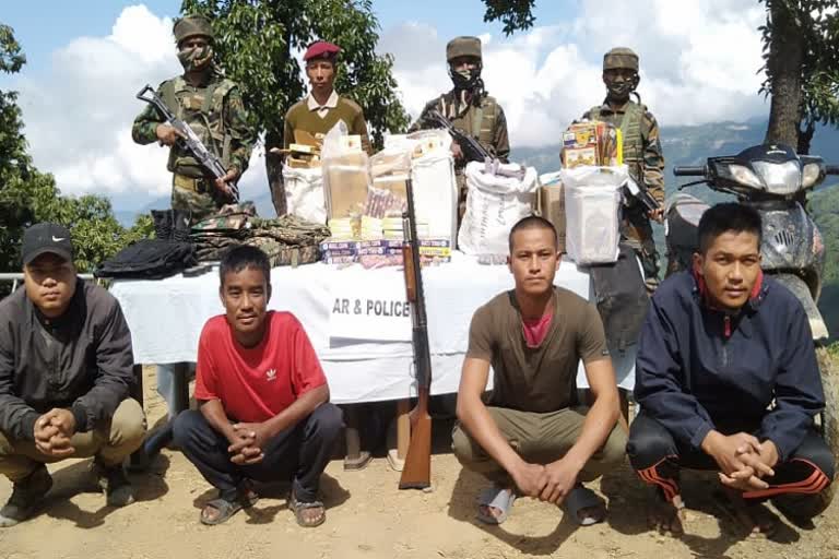 Assam Rifles raided a large storage area of war material