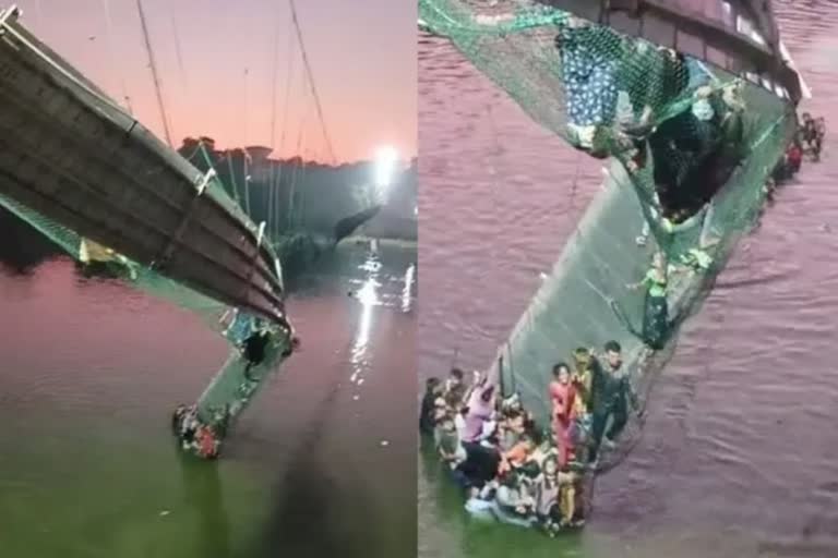 Morbi bridge collapse  Gujarat  FIR  Agencies  culpable homicide  കുറ്റകരമായ അനാസ്ഥ  മോര്‍ബി  തൂക്കുപാലം തകര്‍ന്ന  അറ്റകുറ്റപണികള്‍ നടത്തിയ ഏജന്‍സി  മനഃപൂര്‍വമല്ലാത്ത നരഹത്യ  പൊലീസ്  ഗുജറാത്ത്  തൂക്കുപാലം  എഫ്‌ഐആർ  ഒറേവ  അറ്റകുറ്റപണി