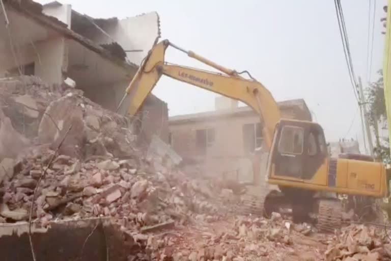 gangster Kaushal illegal house demolished