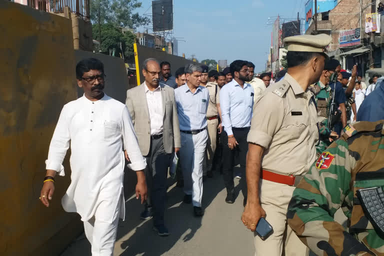 CM Hemant Soren inspected Kantatoli Flyover