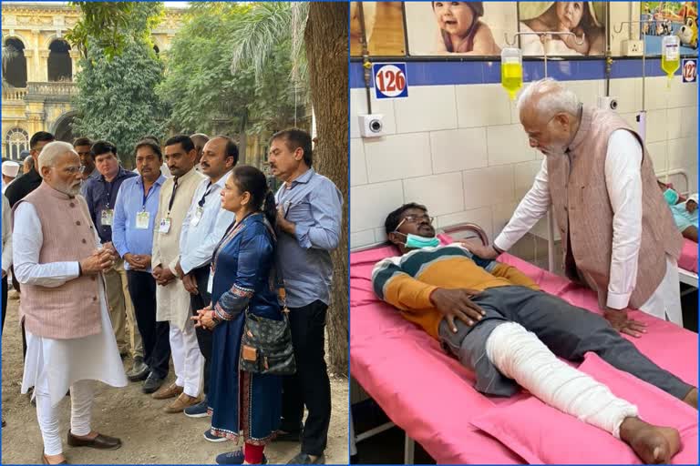 PM MODI VISITS MORBI HOSPITAL