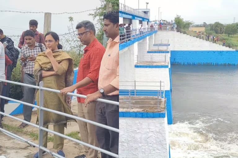செம்பரம்பாக்கம் ஏரியிலிருந்து 100 கன அடி நீர் திறப்பு- மாவட்ட ஆட்சியர் ஆய்வு
