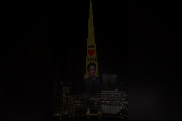 Burj Khalifa All Lit Up For Shah Rukh Khan's 57th Birthday