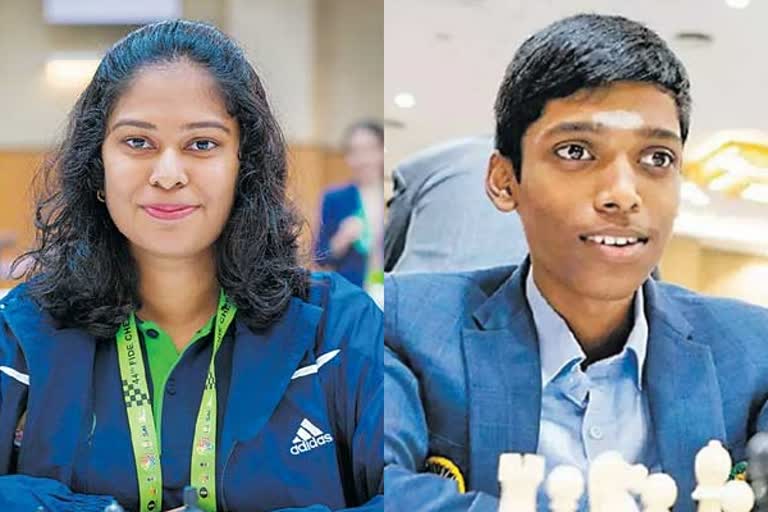 praggnanandhaa and  P V Nandhidhaa Asia Continental Chess