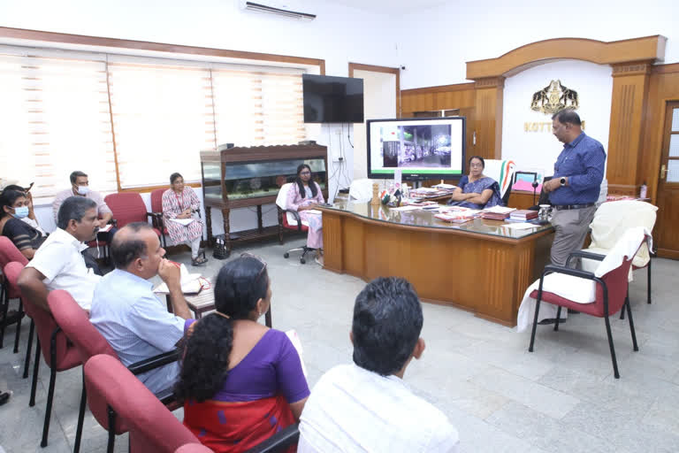 meeting held on the leadership of collector  collector p k jayasree  sabarimala cleanliness  sabarimala  latest news about sabarimala  latest news today  ശബരിമല തീർത്ഥാടനം  ശബരിമലയിലെ ശുചീകരണ പ്രവർത്തനങ്ങക്കെുറിച്ച്  കലക്‌ടറുടെ നേതൃത്വത്തില്‍ യോഗം  അവലോകന യോഗം  ജൈവ മാലിന്യനീക്കവുമായി ബന്ധപ്പെട്ട്  സമഗ്രമായ കർമപദ്ധതി  ശബരിമല തീർത്ഥാടനം  കോട്ടയം ഏറ്റവും പുതിയ വാര്‍ത്ത  ഇന്നത്തെ പ്രധാന വാര്‍ത്ത