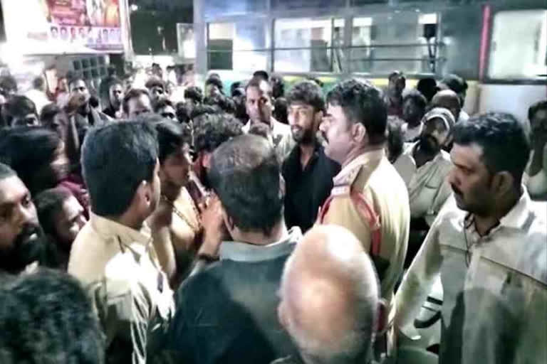 police stops the ayyappa padipuja