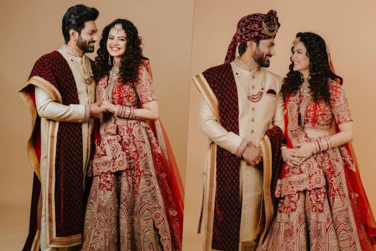 Palak Muchhal tied the knot with Mithoon Sharma  Palak Muchhal ties knot with Mithoon Sharma  Palak Muchhal  Mithoon Sharma  Palak Muchhal Mithoon Sharma wedding pictures  Celebrities attend Palak Mithoon wedding  പലക് മുച്ഛലും മിത്തൂണ്‍ ശര്‍മ്മയും വിവാഹിതരായി  പലക് മുച്ഛലും മിത്തൂണ്‍ ശര്‍മ്മയും  വിവാഹ വാര്‍ത്ത  പലക്  മിത്തൂണ്‍