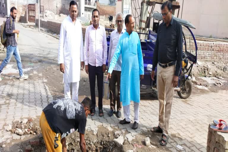 water pipeline damage in bhiwani