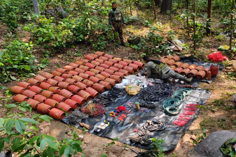 Explosives recovers in large quantity