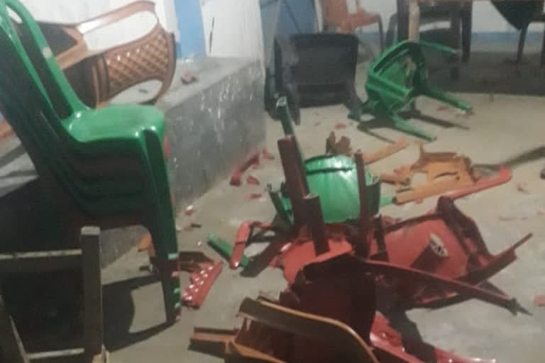 vandalism-in-tmc-party-office-in-coochbehar