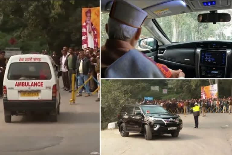 Narendra Modi stopped his convoy to let an Ambulance pass in Himachal Pradesh during Election Campaign