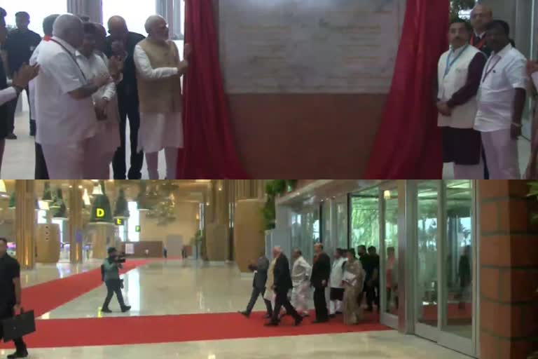 pm modi inaguarates kia terminal 2