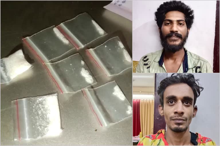 two men arrested with MDMA at thrissur  mdma arrest  MDMA  police caught men with mdma  kerala news  malayalam news  koratty mdma arrest  കേരള വാർത്തകൾ  മലയാളം വാർത്തകൾ  എം ഡി എം എ പിടികൂടി  എം ഡി എം എ  ഷോര്‍ട്‌ഫിലിം നടൻ ഉൾപ്പെടെ രണ്ടുപേര്‍ അറസ്‌റ്റിൽ  തൃശൂരിൽ എം ഡി എം എ പിടികൂടി  കൊരട്ടി എം ഡി എം എ