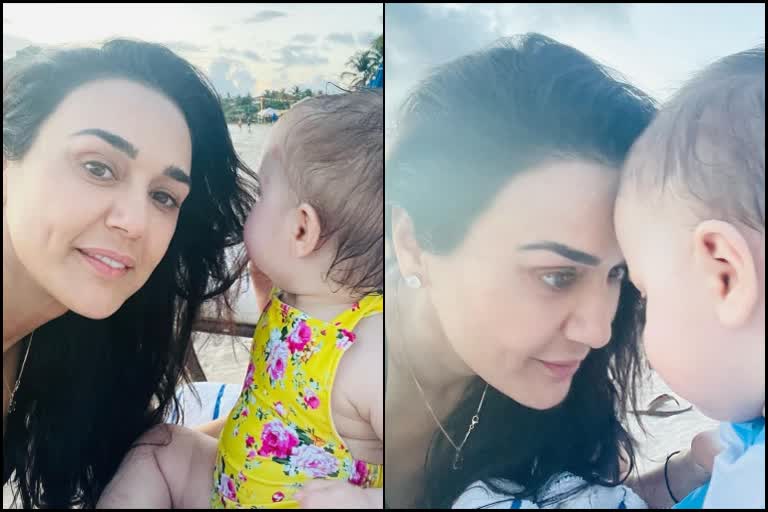 Actress Preity Zinta shared a photo of her twins