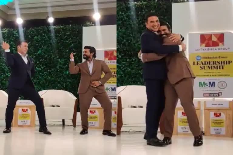 heros ramcharan and akshaykumar dance tu cheez badi hai song