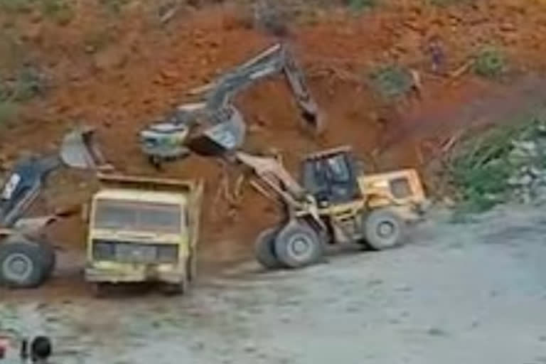 Rock quarry collapsed in Mizoram