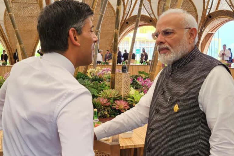 PM Narendra Modi meets UK PM Rishi Sunak at the G20 Summit