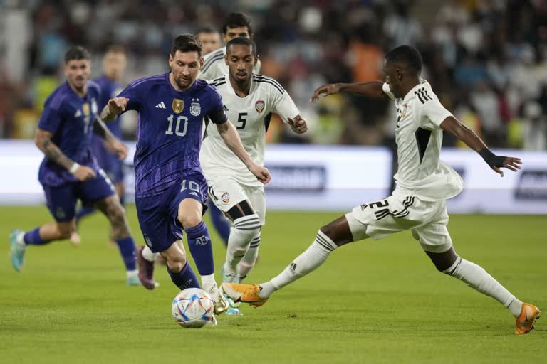 Messi scores as Argentina routs UAE 5-0 in World Cup warmup