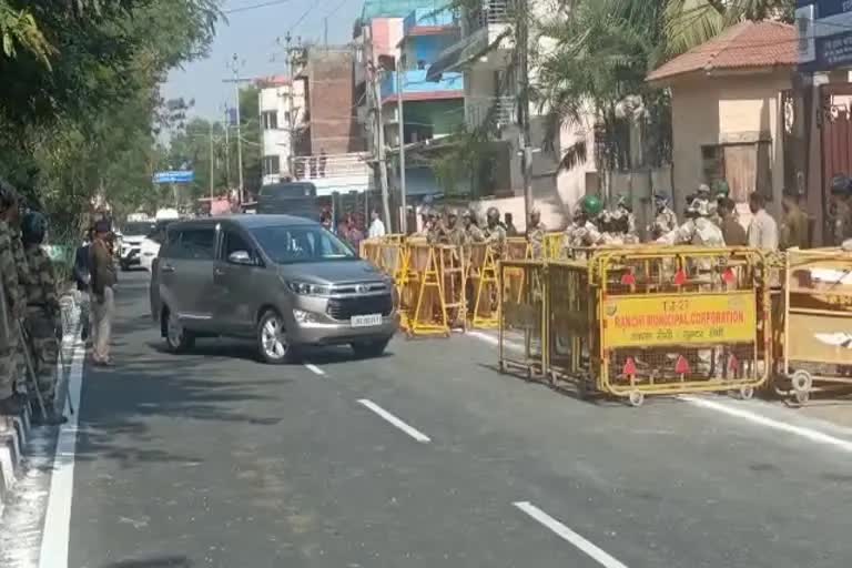 CM Hemant Soren appeared before ED IN RANCHI