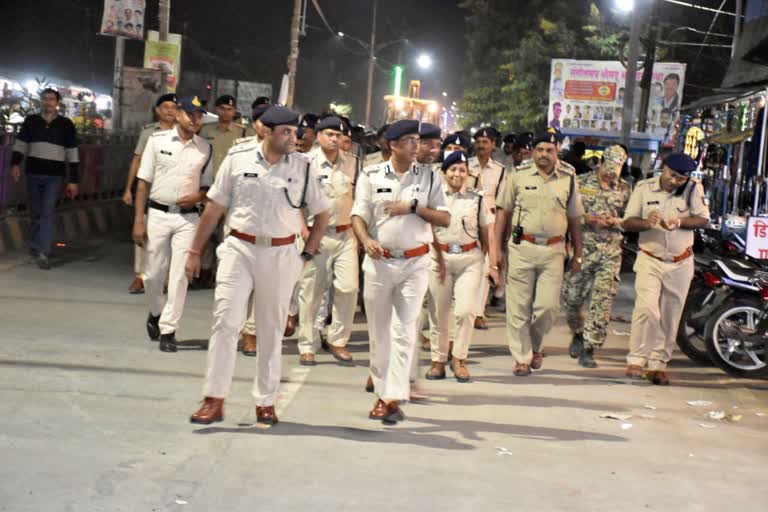 Police on the road in Sagar