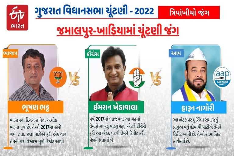 ભાજપે હારેલા અને કૉંગ્રેસે જીતેલા ઉમેદવાર પર લગાવી બાજી, જમાલપુર ખાડિયા બેઠક પર જામશે ત્રિપાંખીયો જંગ