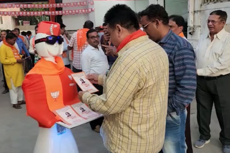 BJP candidate deploys 'robot-like machine' for campaigning in Gujarat assembly election